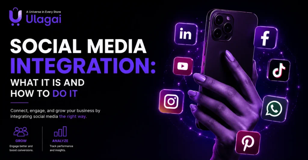 Social media integration for ecommerce websites to connect social platforms and increase customer engagement